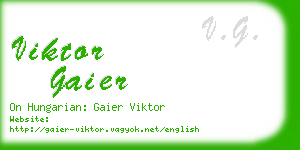 viktor gaier business card